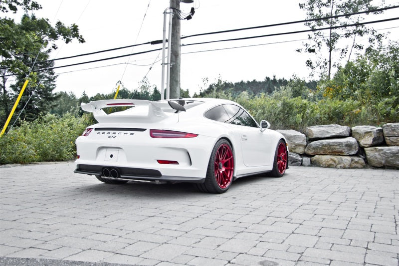 MBRP 14-19 Porsche GT3/GT3RS 3in Center Muffler Bypass 4in Tips - Black Coated - DTX Performance