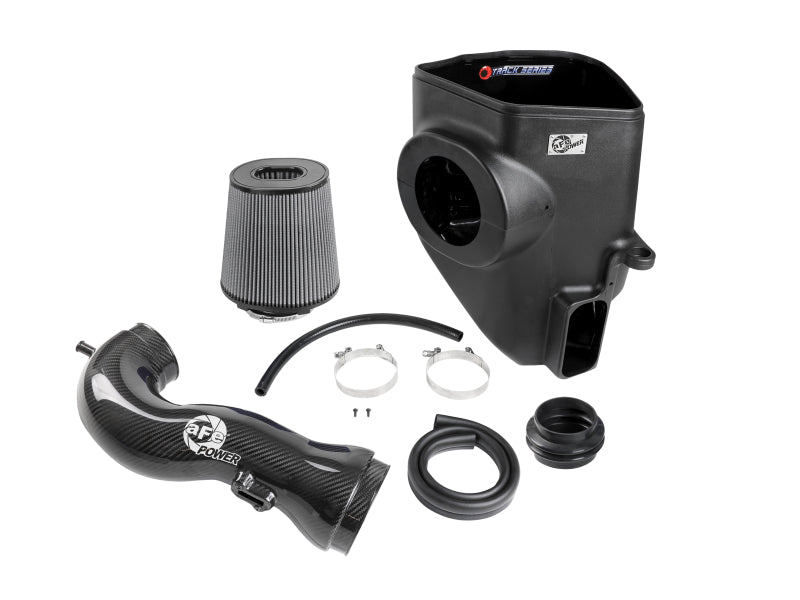 aFe 19-21 GM Trucks 5.3L/6.2L Track Series Carbon Fiber Cold Air Intake System W/ Pro Dry S Filters - DTX Performance