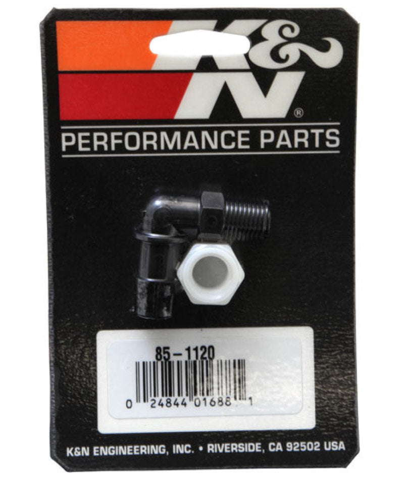 K&N Air Filter Vent Kit - White - 90 Degree Plastic 0.50in Flange 1.75in H 1.75in L - DTX Performance