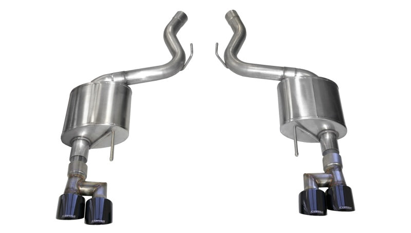 Corsa 18-19 Ford Mustang 5.0L V8 3in Sport Axle-Back Dual Rear Exit w/ 4in Black PVD Pro-Series Tips - DTX Performance