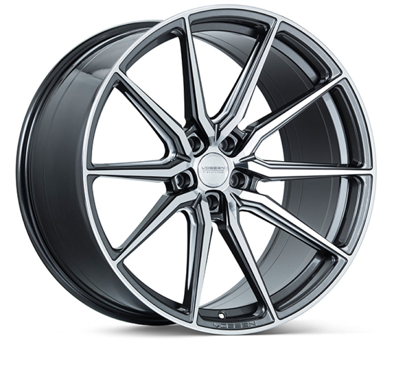 Vossen HF-3 20x9 / 5x120 / ET35 / Flat Face / 72.56 - Gloss Graphite Polished Wheel - DTX Performance