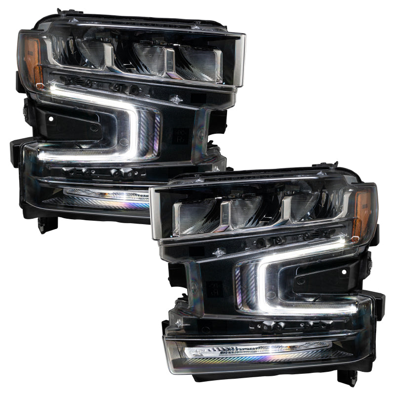 Oracle 19-21 Chevy Silverado 1500 RGB+W Headlight DRL Upgrade Kit - ColorSHIFT w/o Controller - DTX Performance