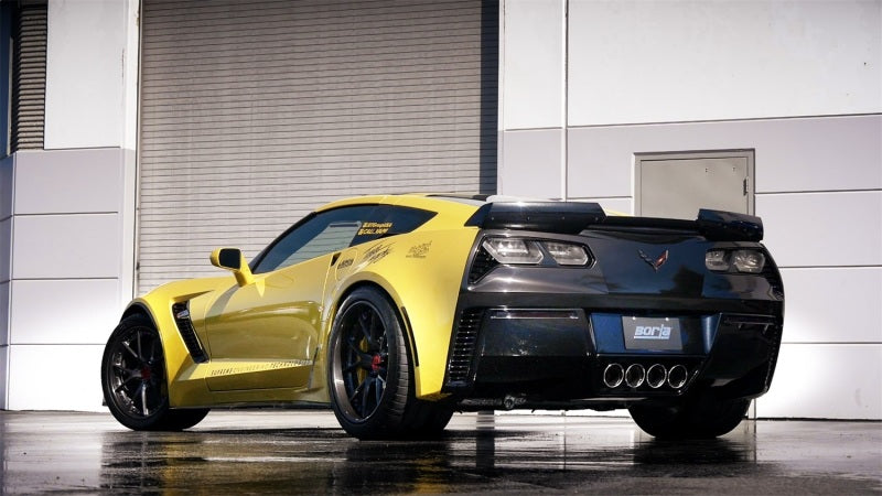 Borla 15 Chevy Corvette C7 ZO6 6.2L w/o AFM w/ NPP ATAK Quad RD RL IC Tips Center Rear Exit Exh - DTX Performance