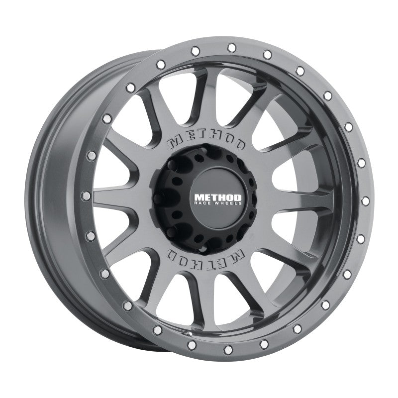 Method MR605 NV 20x10 -24mm Offset 8x6.5 121.3mm CB Gloss Titanium Wheel - DTX Performance