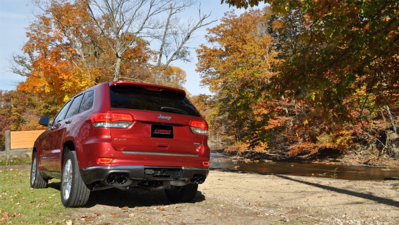 Corsa 14-16 Jeep Grand Cherokee Summit Edition Black 2.5in Dual Rear Exit Cat-Back Exhaust - DTX Performance