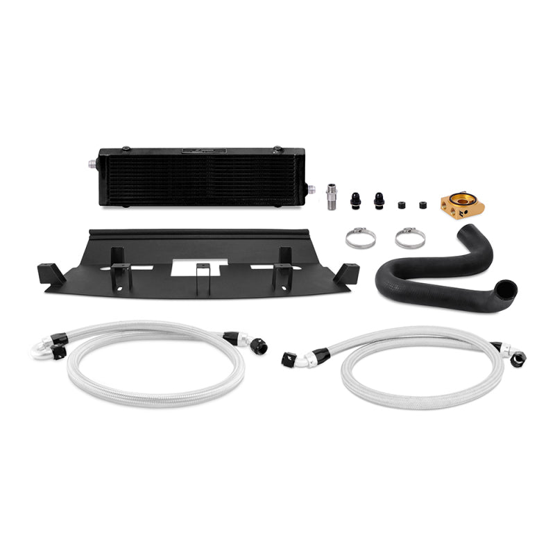 Mishimoto 2018+ Ford Mustang GT Thermostatic Oil Cooler Kit - Black - DTX Performance