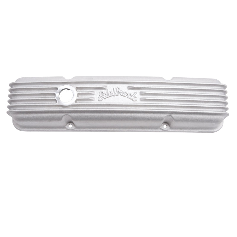 Edelbrock Valve Cover Classic Series Chevrolet 1959-1986 262-400 CI V8 w/ Breather Holes Satin - DTX Performance