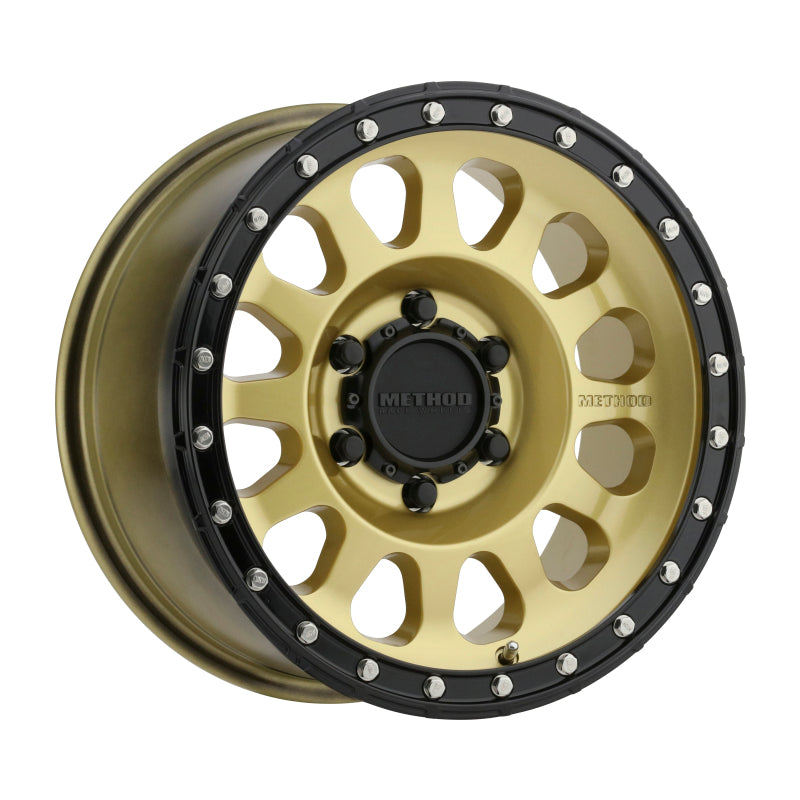 Method MR315 17x8.5 0mm Offset 6x135 87mm CB Gold/Black Street Loc Wheel - DTX Performance