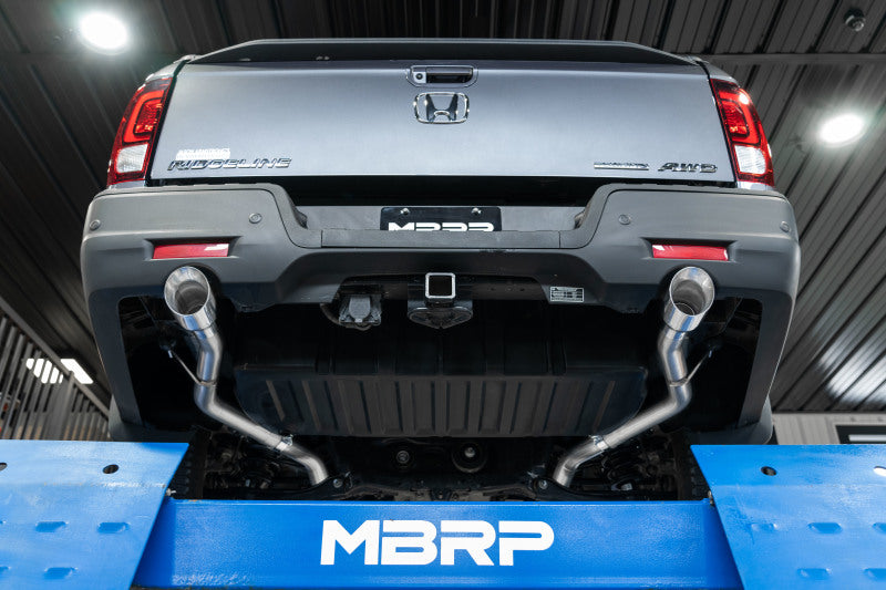 MBRP 21-22 Honda Ridgeline Aluminized Steel 2.5in Cat-Back - Dual Split Rear Exit - DTX Performance