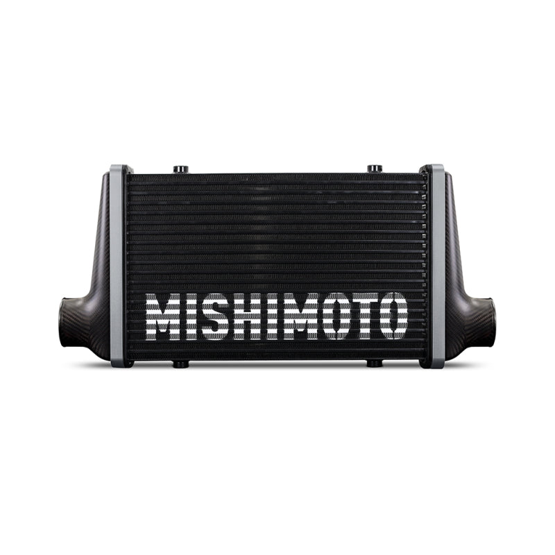 Mishimoto Universal Carbon Fiber Intercooler - Matte Tanks - 600mm Black Core - C-Flow - GR V-Band - DTX Performance