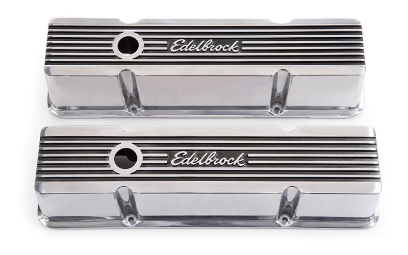 Edelbrock Valve Cover Elite II Series Chevrolet 1959-1986 262-400 CI V8 Tall Polished - DTX Performance