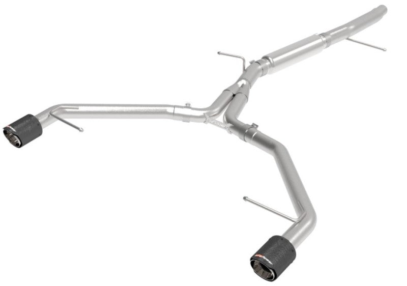 aFe 17-19 Audi A4 (L4-2.0L) MACH Force-Xp  Stainless Steel Axle-Back Exhaust System - Carbon Tip - DTX Performance