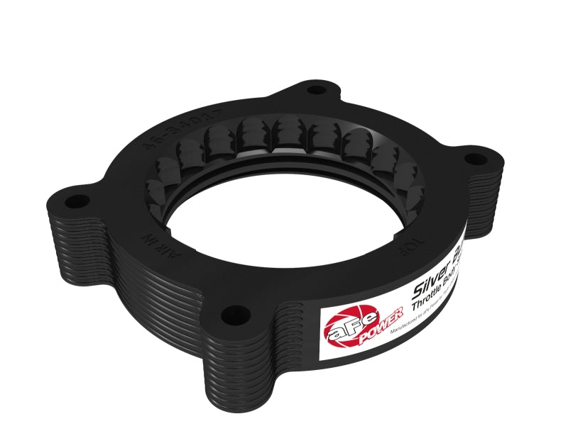 aFe 2020 Vette C8 Silver Bullet Aluminum Throttle Body Spacer / Works With Factory Intake Only - Blk - DTX Performance