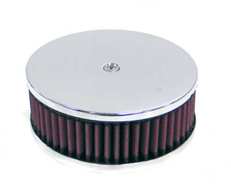 K&N Round Air Filter Assembly 3-1/16in Flange / 5-3/8in OD / 3in Height / 1in VS - DTX Performance