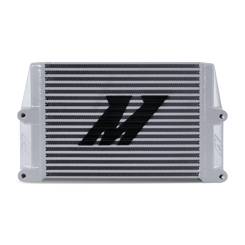 Mishimoto Heavy-Duty Oil Cooler - 10in. Same-Side Outlets - Silver - DTX Performance