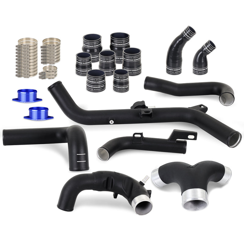 Mishimoto 2021+ Ford Bronco 2.7L High-Mount Intercooler Pipe Upgrade Kit - Wrinkle Black - DTX Performance