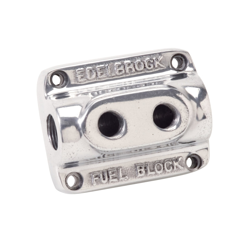 Edelbrock Polished Fuel Block Dual Carb - DTX Performance