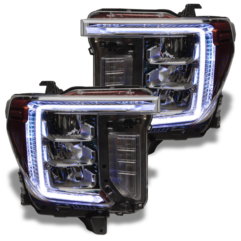 Oracle 20-21 GMC Sierra 2500/3500 HD RGB+W Headlight DRL Upgrade Kit - ColorSHIFT w/ BC1 Controller - DTX Performance