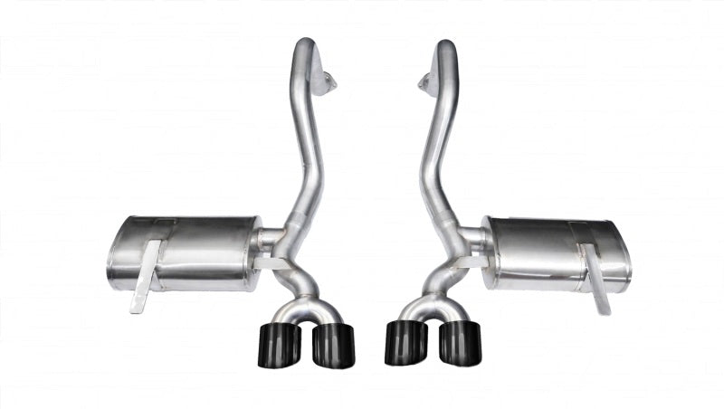 Corsa 97-04 Chevrolet Corvette C5 Z06 5.7L V8 Black Xtreme Axle-Back Exhaust - DTX Performance