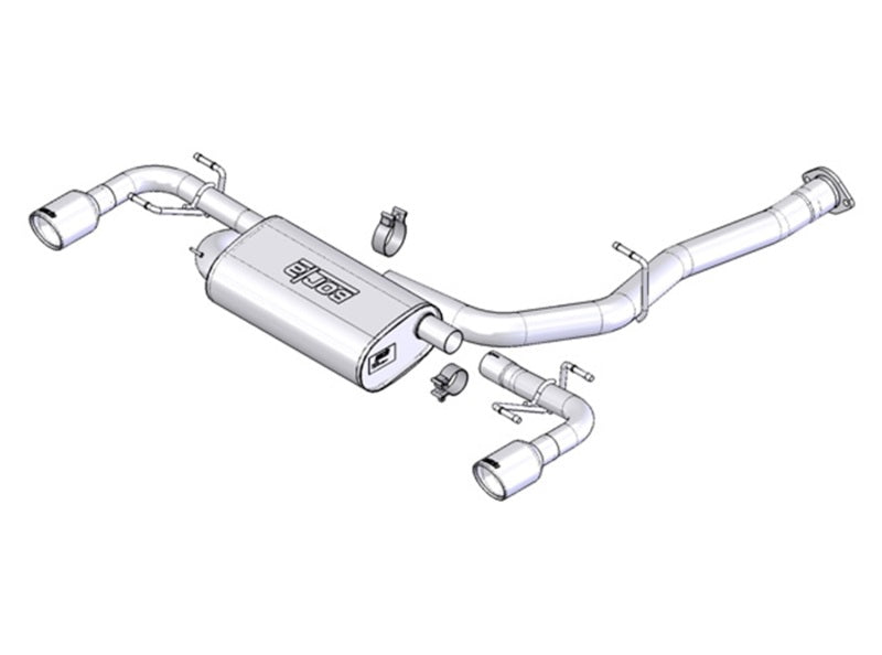 Borla 03-09 Mazda RX-8 1.3L Single Round Rolled Angle-Cut Cat-Back Exhaust - DTX Performance