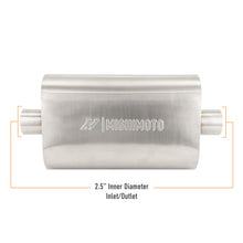 Load image into Gallery viewer, Mishimoto Universal Muffler with 2.5in Center Inlet/Outlet - Brushed - DTX Performance