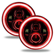 Load image into Gallery viewer, Oracle 7in High Powered LED Headlights - Black Bezel - Red - DTX Performance