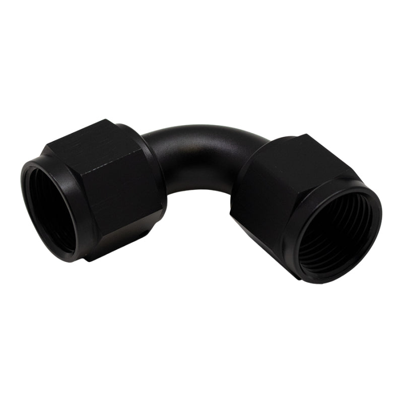 DeatschWerks 10AN Flare Female Swivel 90-Degree to 10AN Flare Female Swivel - Anodized Matte Black - DTX Performance