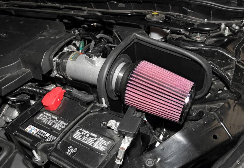 K&N 13-14 Honda Accord 3.5L V6 69 Series Typhoon Air Intake System - Silver Cold Air Intake Kit - DTX Performance