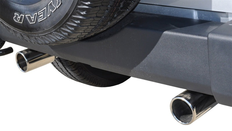 Corsa/dB Jeep 07-11 Wrangler 3.8L/12-14 Wrangler 3.6L Polished Sport Axle-Back Exhaust - DTX Performance