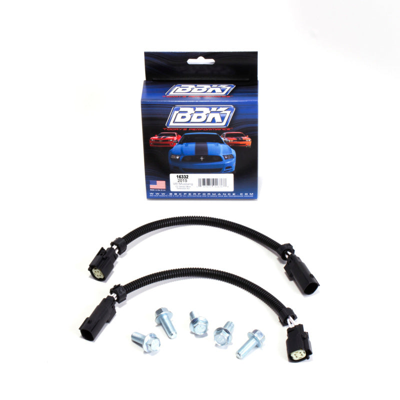 BBK 2015 Mustang GT V6 6-Pin Front O2 Sensor Wire Harness Extensions 12 (pair) And Bolt Kit - DTX Performance