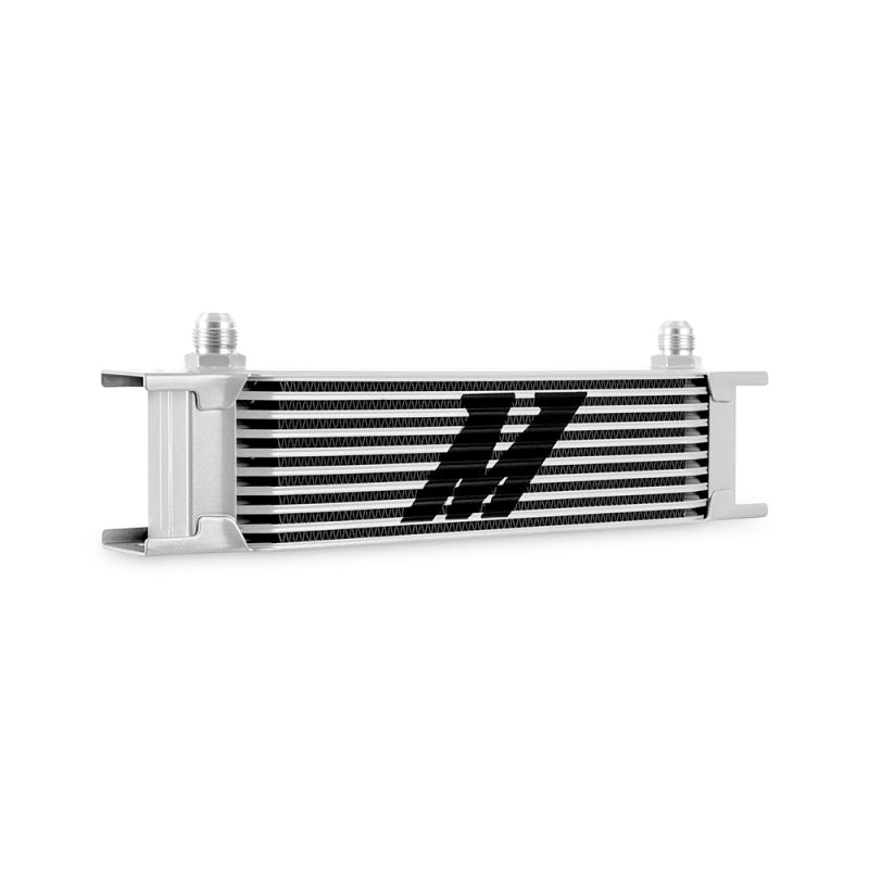 Mishimoto Universal -8AN 10 Row Oil Cooler - Silver - DTX Performance