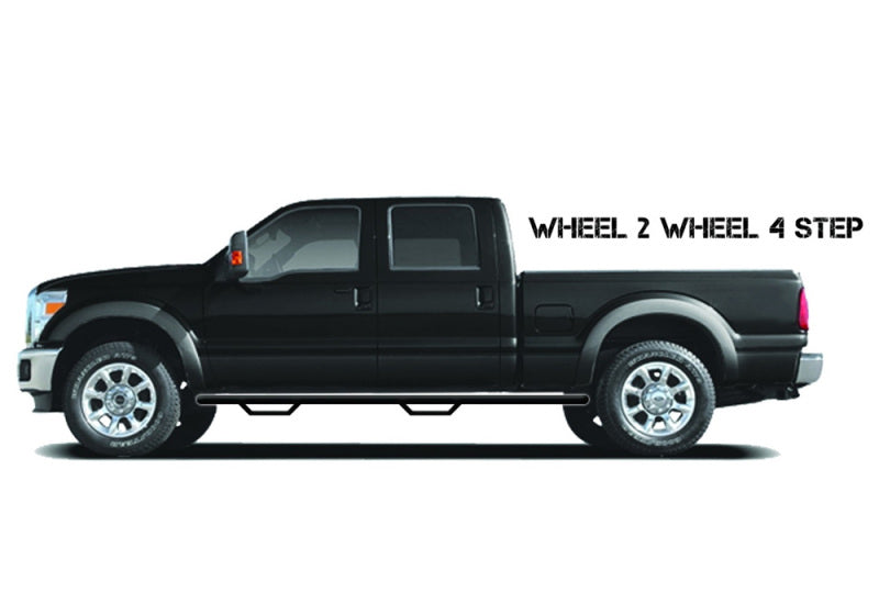 N-Fab Nerf Step 01-03 Ford F-150/Lobo SuperCrew 5.5ft Bed - Gloss Black - W2W - 3in - DTX Performance