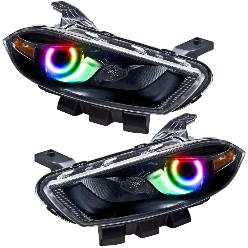 Oracle 13-14 Dodge Dart (HID Style) SMD HL - Black - ColorSHIFT w/o Controller - DTX Performance