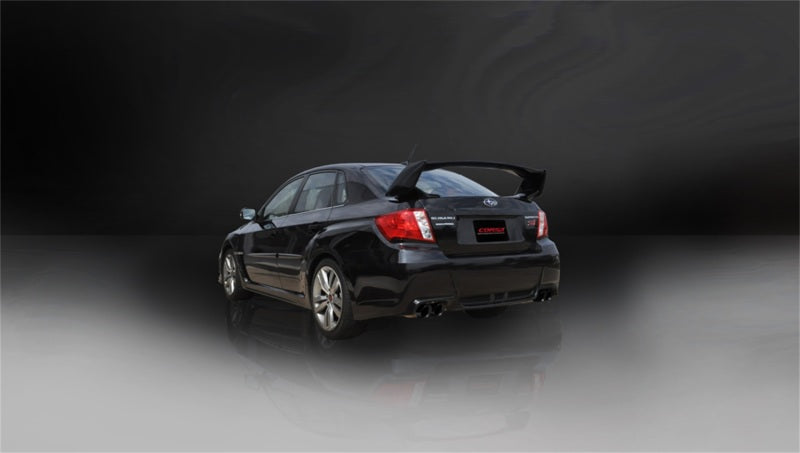 Corsa 11-13 Subaru Impreza Sedan STI 2.5L Turbo Manual Black Sport Cat-Back Exhaust - DTX Performance