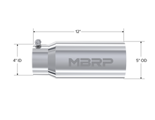 Load image into Gallery viewer, MBRP Universal Tip 5 O.D. Dual Wall Straight 4 inlet 12 length - DTX Performance