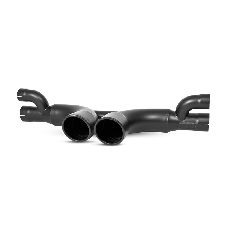 MBRP 14-19 Porsche GT3/GT3RS 3in Center Muffler Bypass 4in Tips - Black Coated - DTX Performance