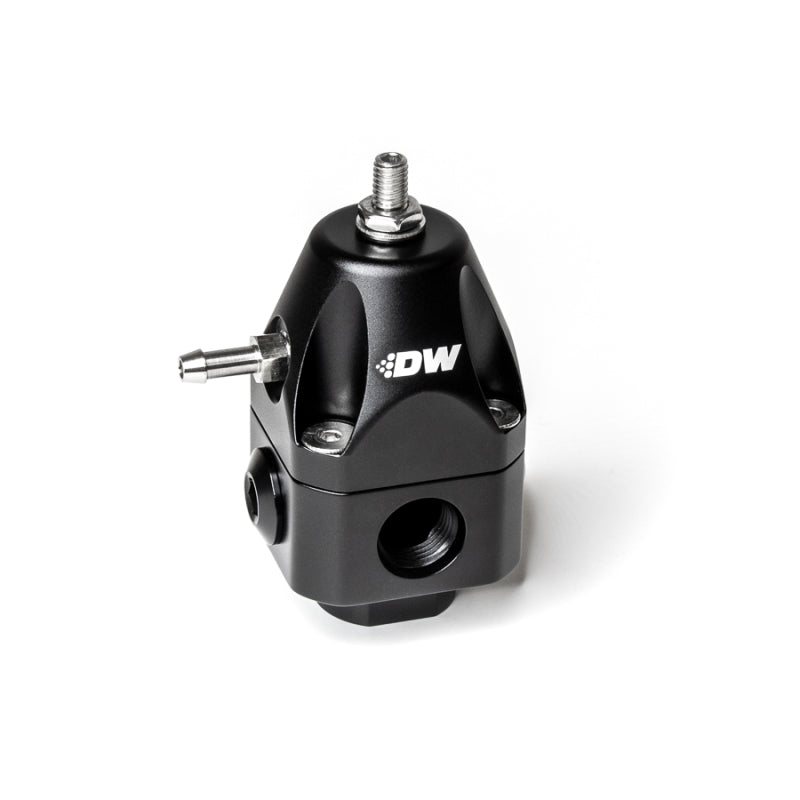 DeatschWerks DWR1000c Adjustable Fuel Pressure Regulator Dual 6AN Inlet and 6AN Outlet - Black - DTX Performance