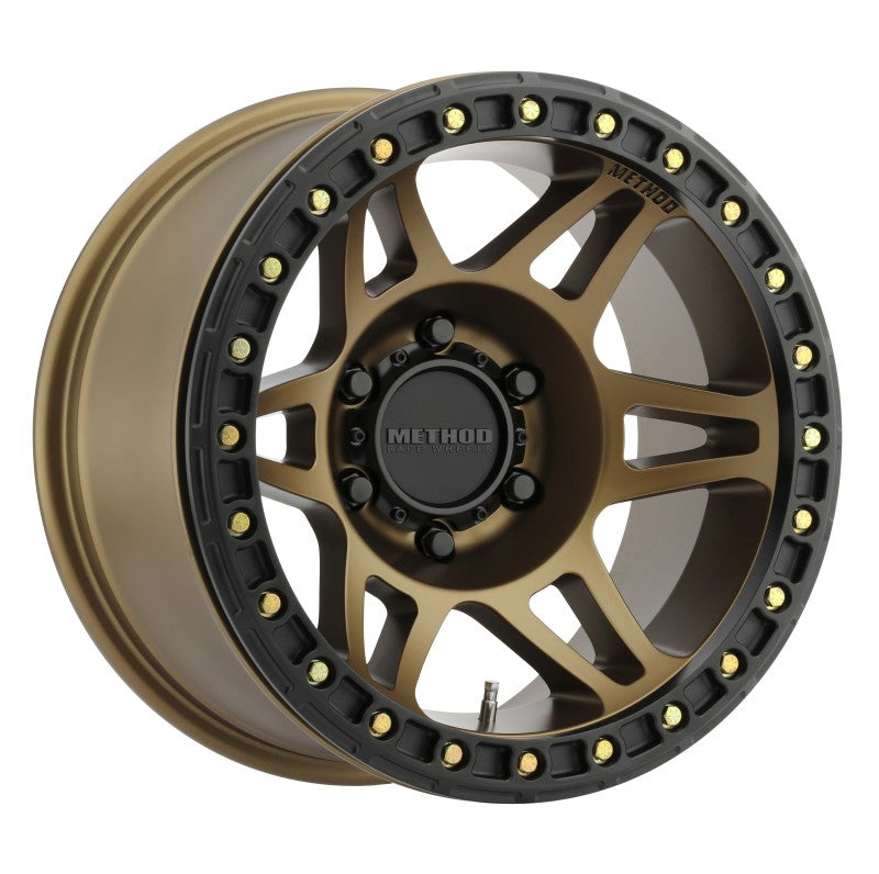 Method MR106 Beadlock 17x9 -44mm Offset 6x5.5 108mm CB Method Bronze w/BH-H24125 Wheel - DTX Performance