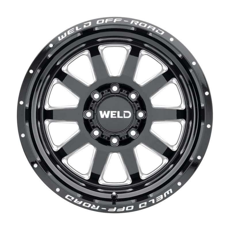 Weld Off-Road W102 20X10 Stealth 8X170 ET-18 BS4.75 Gloss Black MIL 125.1 - DTX Performance