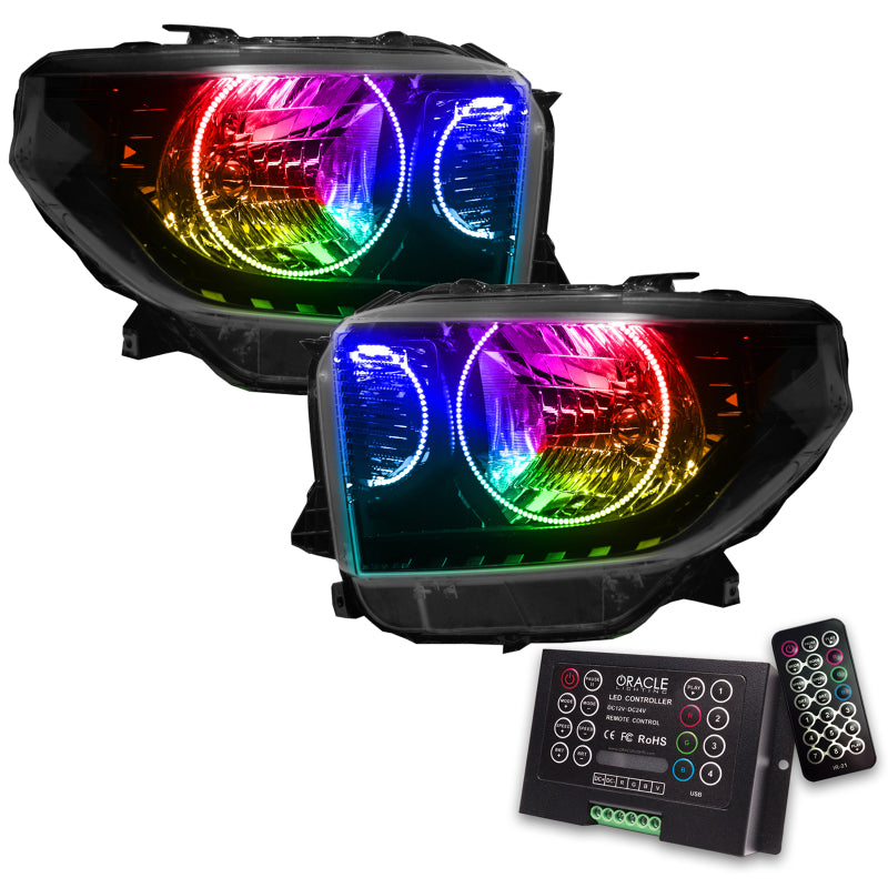 Oracle 14-17 Toyota Tundra SMD HL - Dual Halo Kit - ColorSHIFT w/ 2.0 Controller - DTX Performance