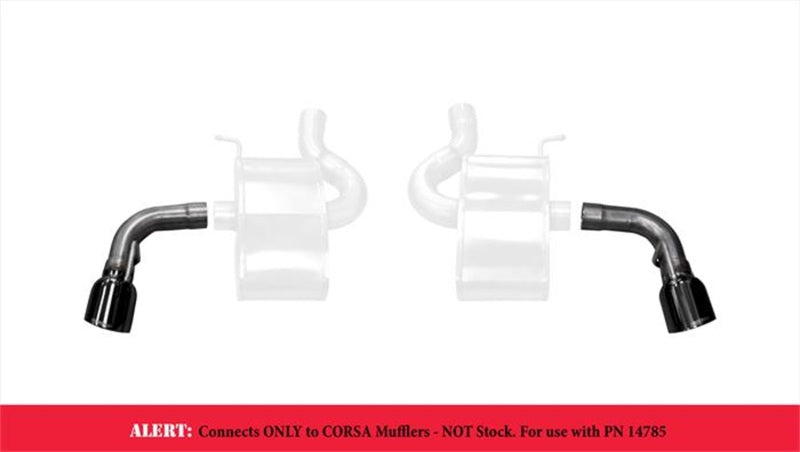 Corsa 16-17 Chevy Camaro SS 2.75in Inlet / 4.5in Outlet Black PVD Tip Kit (For Corsa Exhaust Only) - DTX Performance