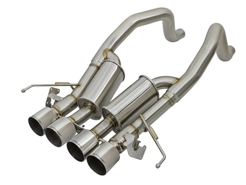 aFe MACHForce XP 3in-2 1/2in Axle Back 304SS Exhaust w/ Polished Tips 15-17 Chevy Corvette Z06 - DTX Performance