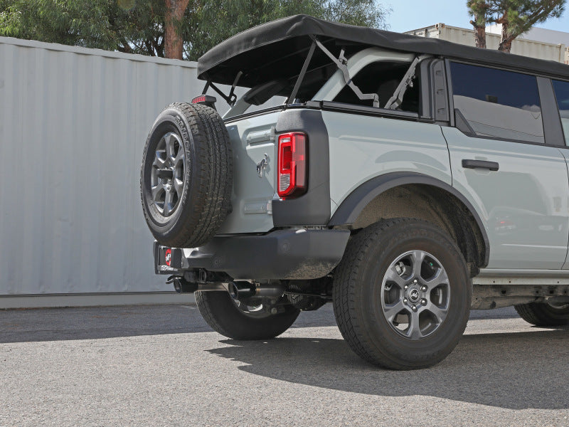 aFe Vulcan 3in 304 SS Axle-Back Exhaust 2021 Ford Bronco L4-2.3L (t)/V6-2.7L (tt) w/ Black Tips - DTX Performance