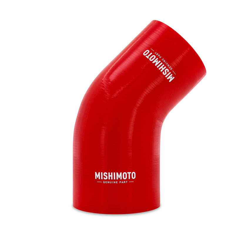 Mishimoto Silicone Reducer Coupler 45 Degree 3in to 3.75in - Red - DTX Performance