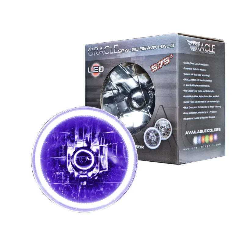 Oracle Pre-Installed Lights 5.75 IN. Sealed Beam - UV/Purple Halo - DTX Performance