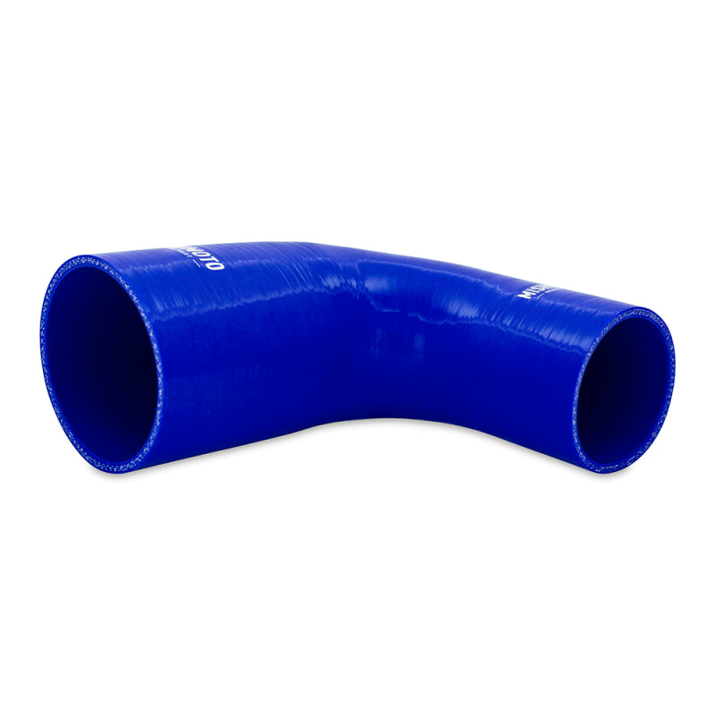 Mishimoto Silicone Reducer Coupler 90 Degree 2.5in to 4in - Blue - DTX Performance