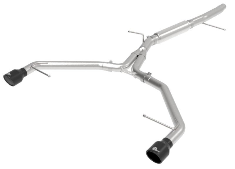 aFe 17-19 Audi A4 (L4-2.0L) MACH Force-Xp  Stainless Steel Axle-Back Exhaust System - Black Tip - DTX Performance