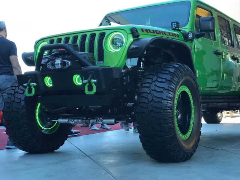 Oracle Jeep Wrangler JK 07-17 LED Waterproof Halo Kit - ColorSHIFT w/ Simple Controller - DTX Performance