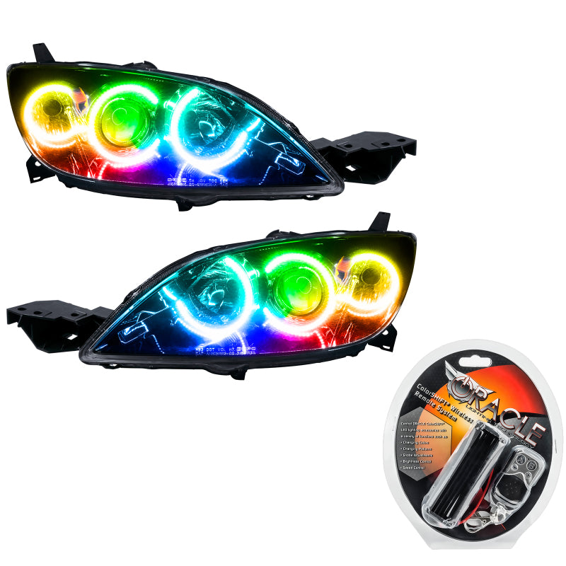 Oracle 04-09 Mazda 3 SMD HL - Hatchback - Halogen Style - ColorSHIFT - DTX Performance