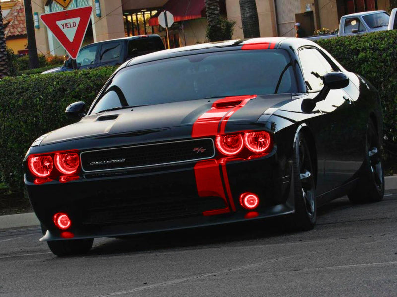 Oracle Dodge Challenger 08-14 LED Waterproof Halo Kit - Red - DTX Performance